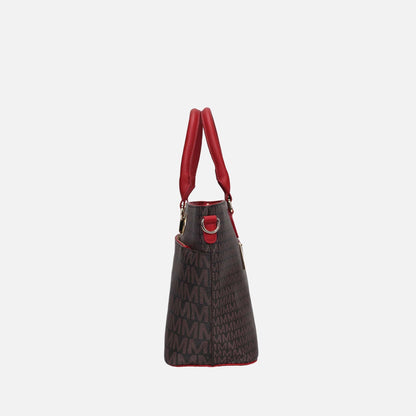 Mkf Collection by Mia K. - Yonah Signature Tote Bag in Burgundy view 4 - Mkf Collection Bags