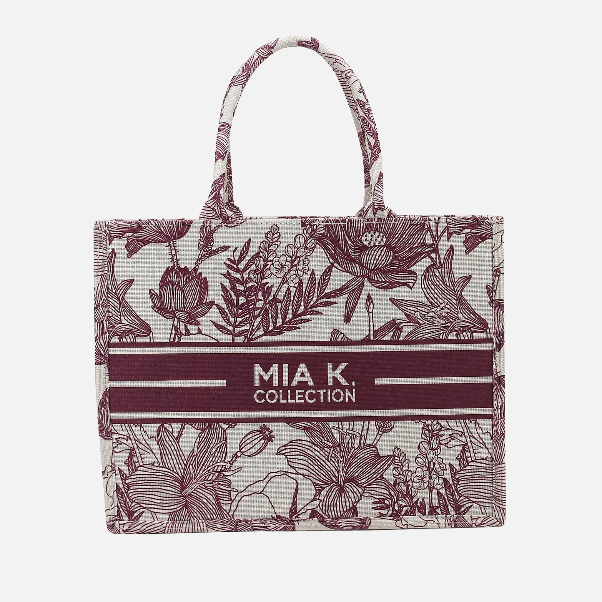 Mkf Collection by Mia K. - Adorabella Tote Bag Merlot view 3 (bag) - mkf collection tote bag, mkf colle - shop at us.meeeshop