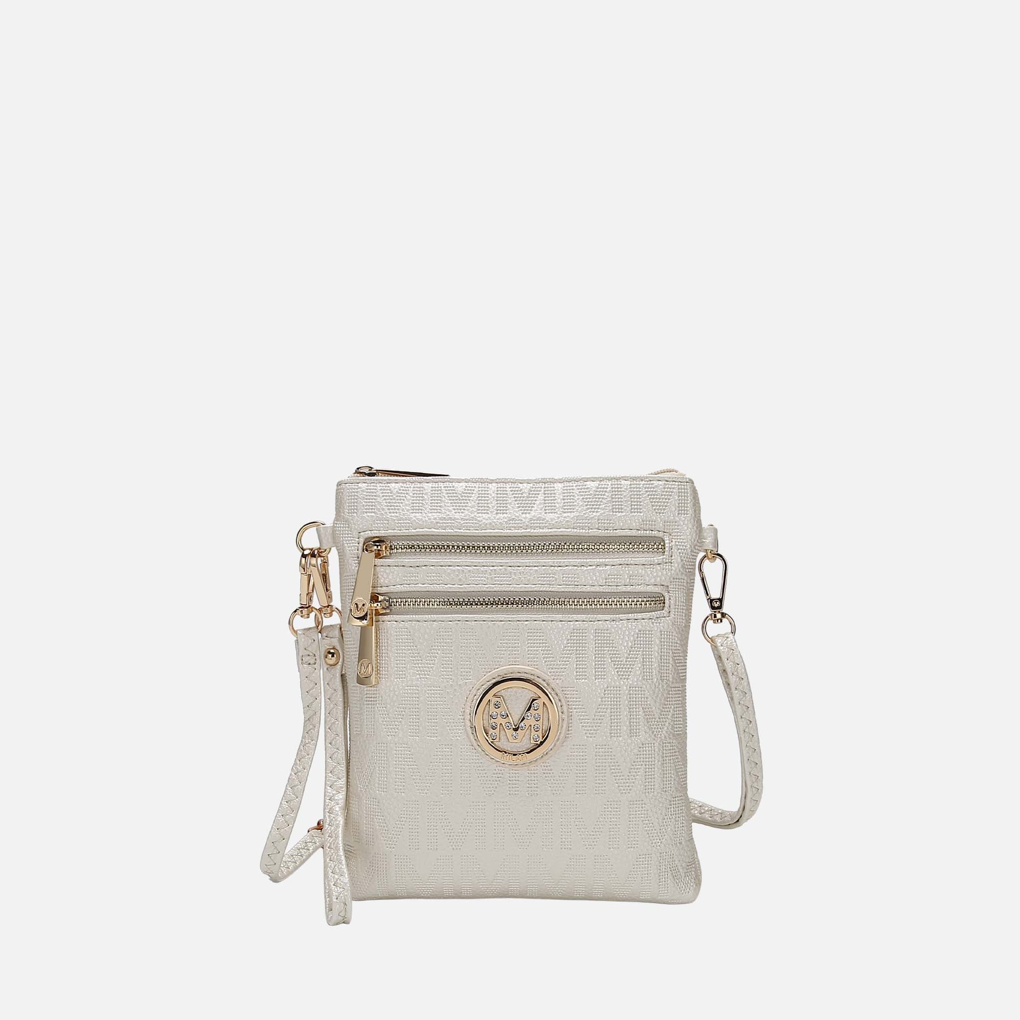 Mkf Collection by Mia K. - Andrea Signature Crossbody Bag Chocolate view 5 (bag) - mkf collection cross - shop at us.meeeshop