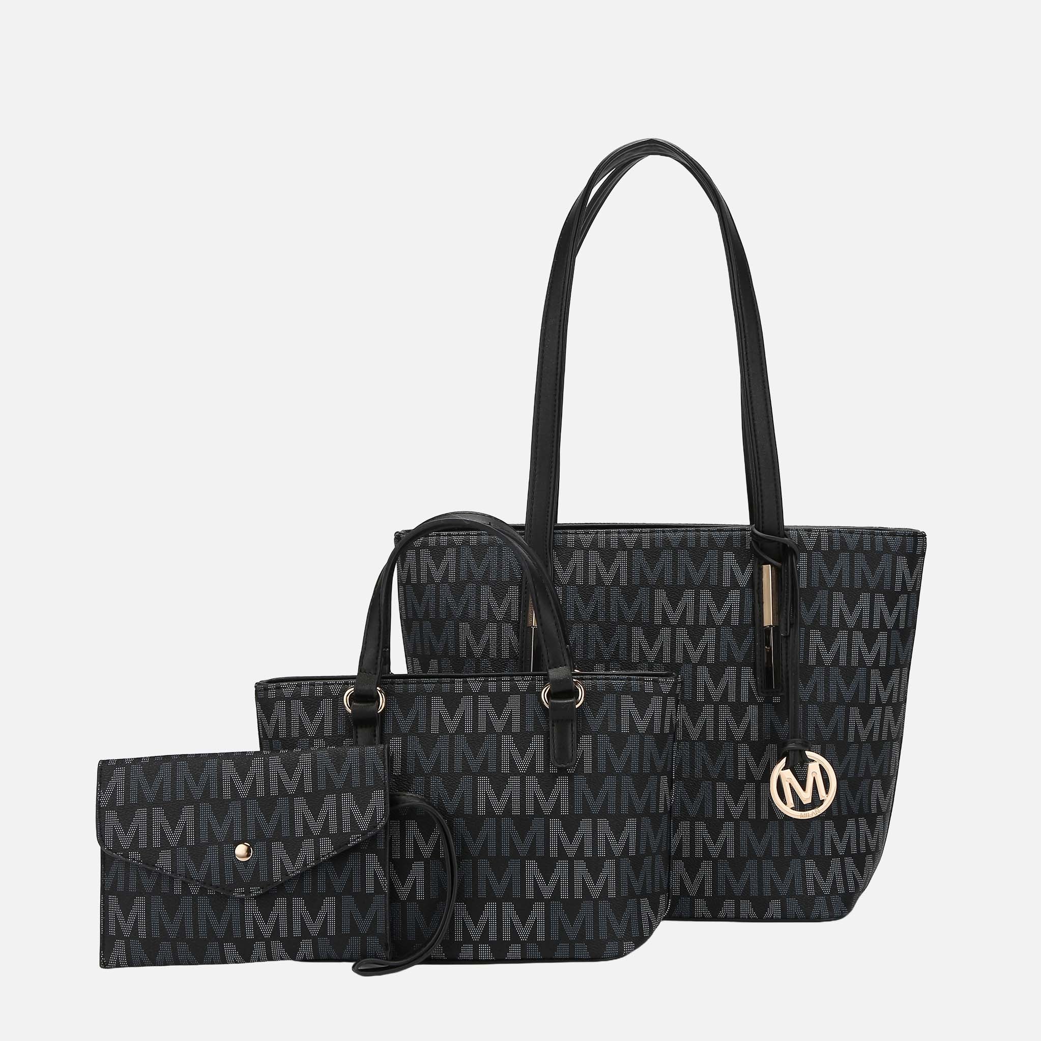 Mkf Collection by Mia K. - Aylet Signature Tote Bag and Set Light Blue view 10 (bag) - mkf collection t - shop at us.meeeshop