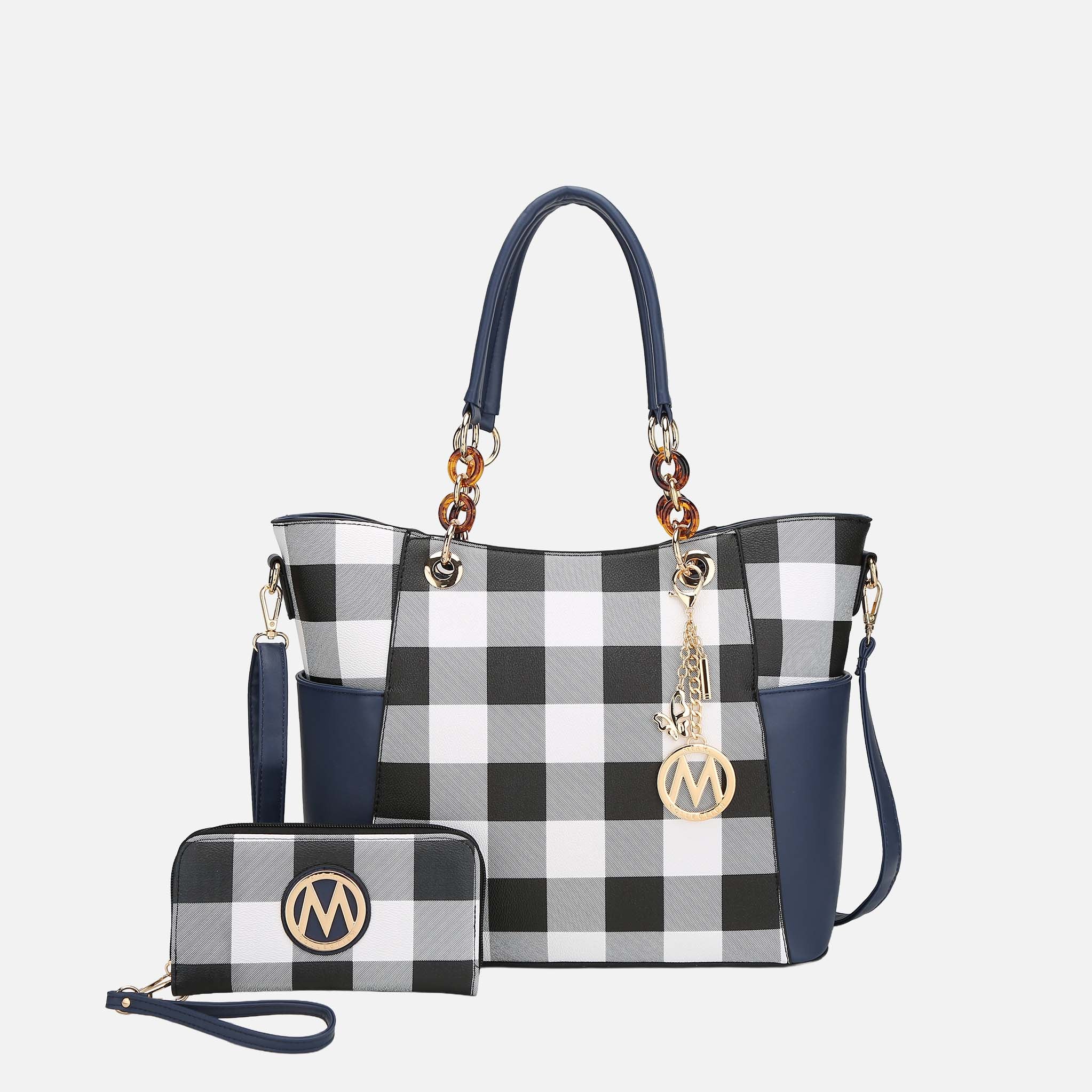 Mkf Collection by Mia K. - Bonita Tote Bag and Wallet Set Purple view 10 (bag) - mkf collection tote ba - shop at us.meeeshop