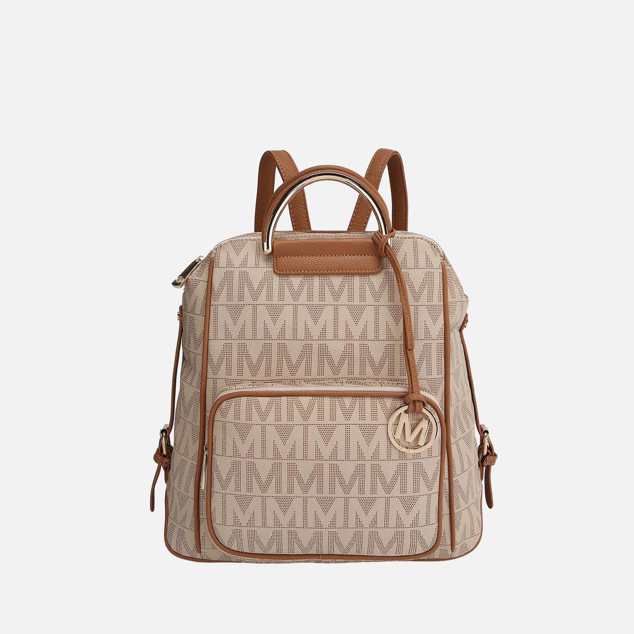 Mkf Collection by Mia K. - Cora Signature Backpack Gray view 4 (bag) - mkf collection bags, mkf collect - shop at us.meeeshop