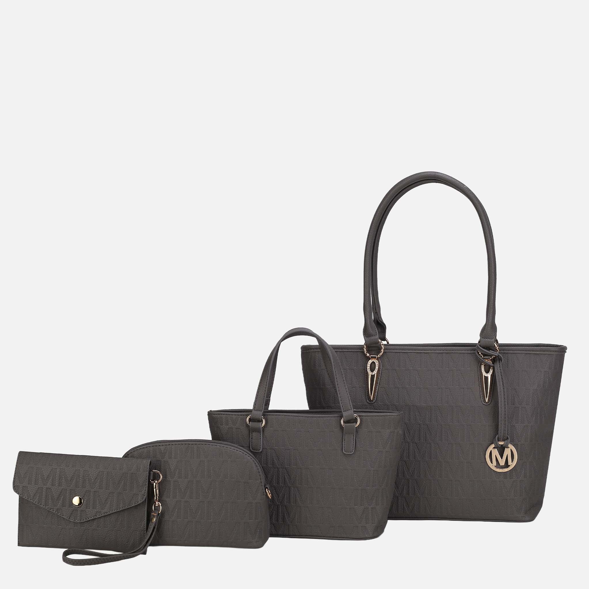 Mkf Collection by Mia K. - Edelyn Signature Tote Bag and Set Navy view 11 (bag) - mkf collection tote b - shop at us.meeeshop