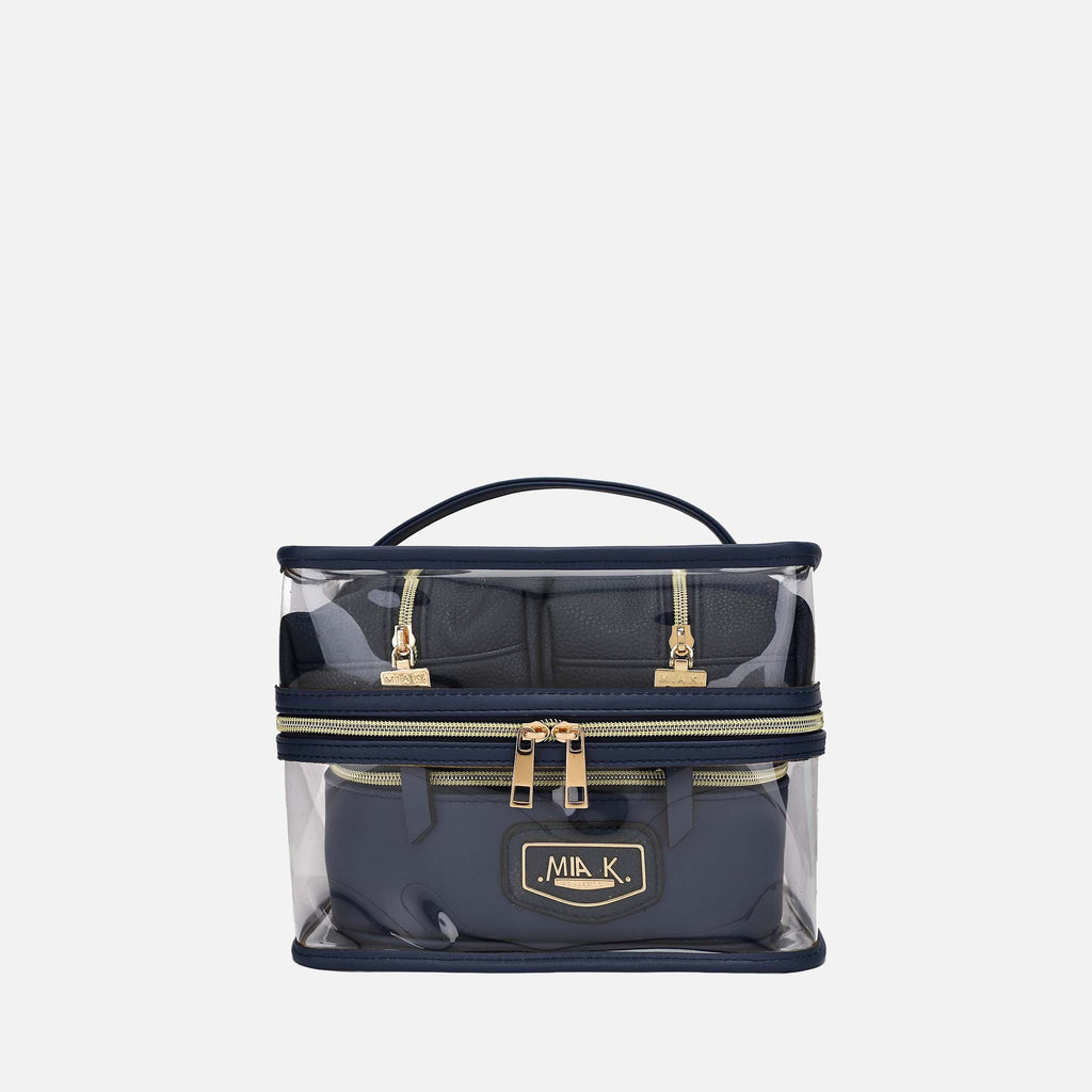 Mkf Collection by Mia K. - Emma Cosmetic Case and Set Black (bag) - mkf collection handbag sets, mkf co - shop at us.meeeshop