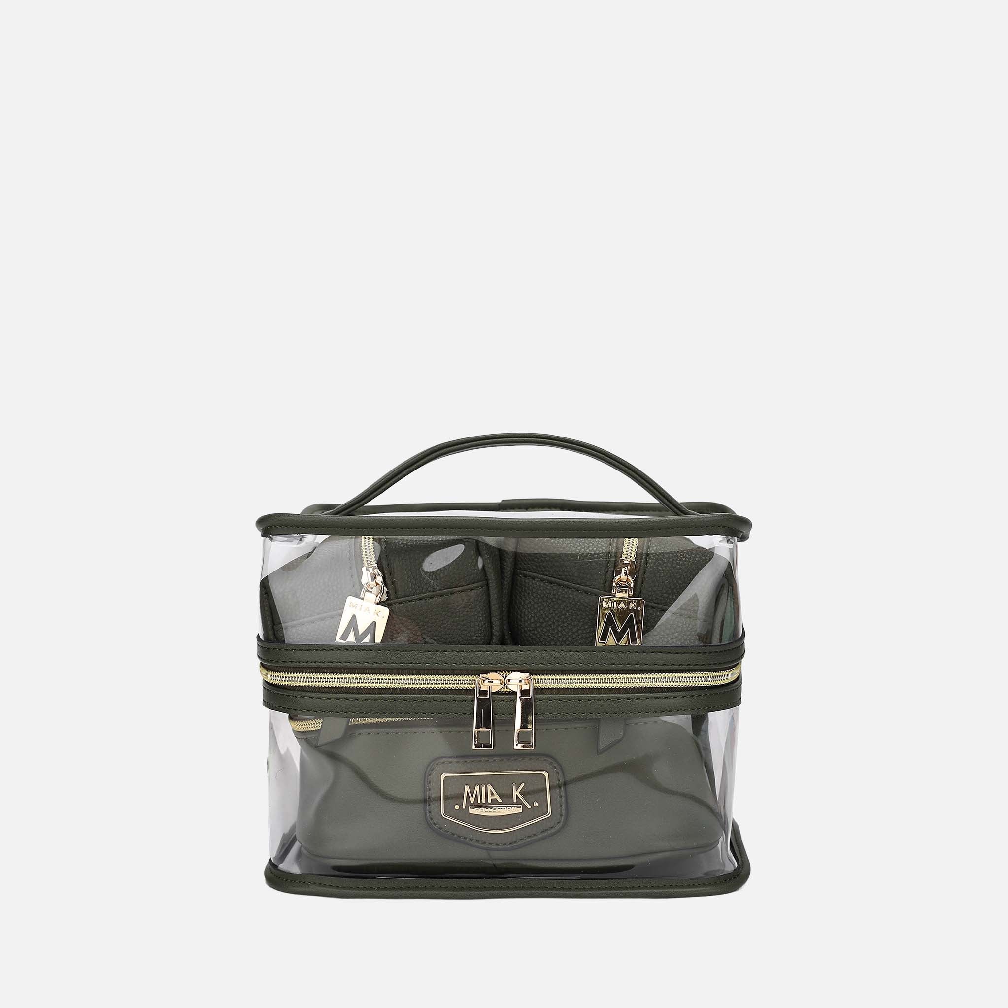 Mkf Collection by Mia K. - Emma Cosmetic Case and Set Olive view 11 (bag) - mkf collection handbag sets - shop at us.meeeshop