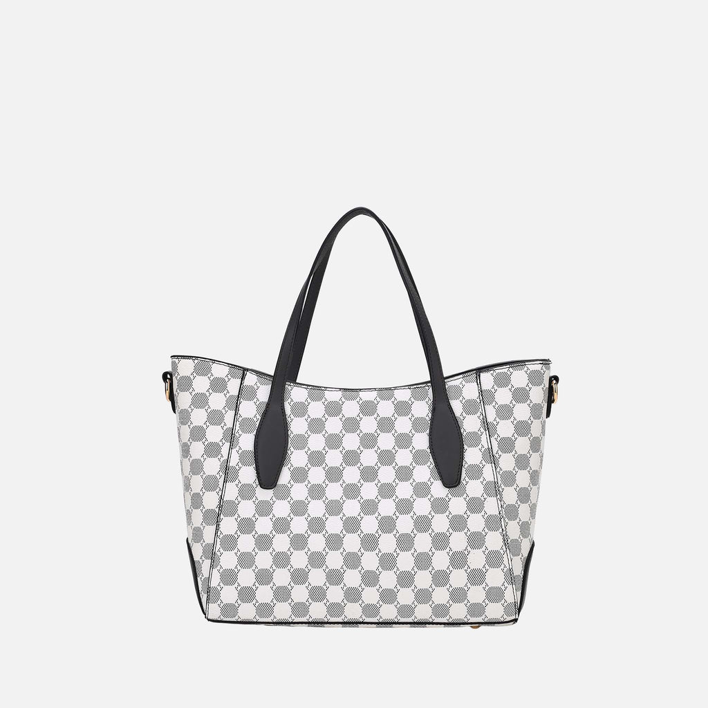 Mkf Collection by Mia K. - Gianna Tote Bag and Wallet Set Charcoal Grey view 3 (bag) - mkf collection t - shop at us.meeeshop