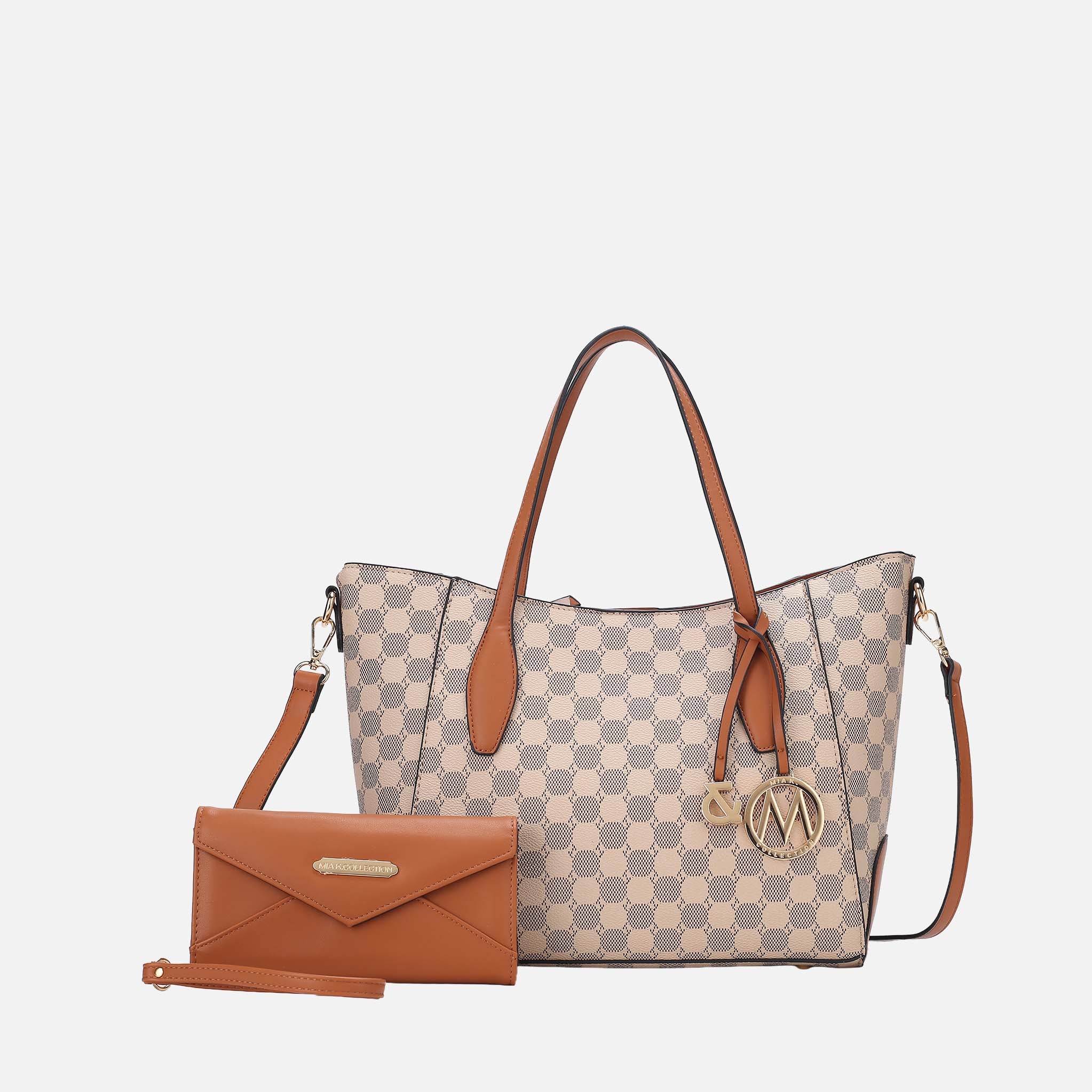 Mkf Collection by Mia K. - Gianna Tote Bag and Wallet Set Pink view 9 (bag) - mkf collection tote bag,  - shop at us.meeeshop