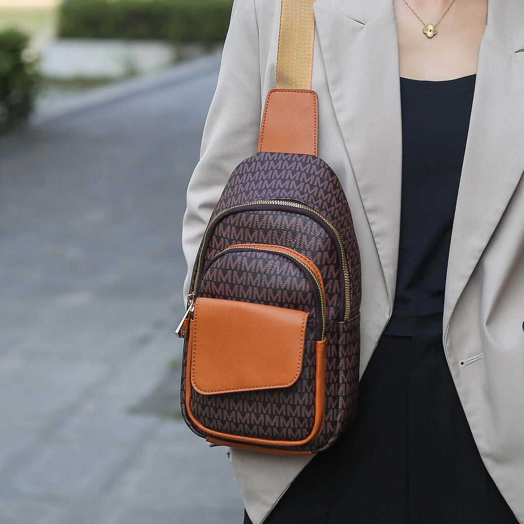 Mkf Collection by Mia K. - Kace Signature Sling Bag Black view 2 (bag) - mkf collection bags, mkf colle - shop at us.meeeshop