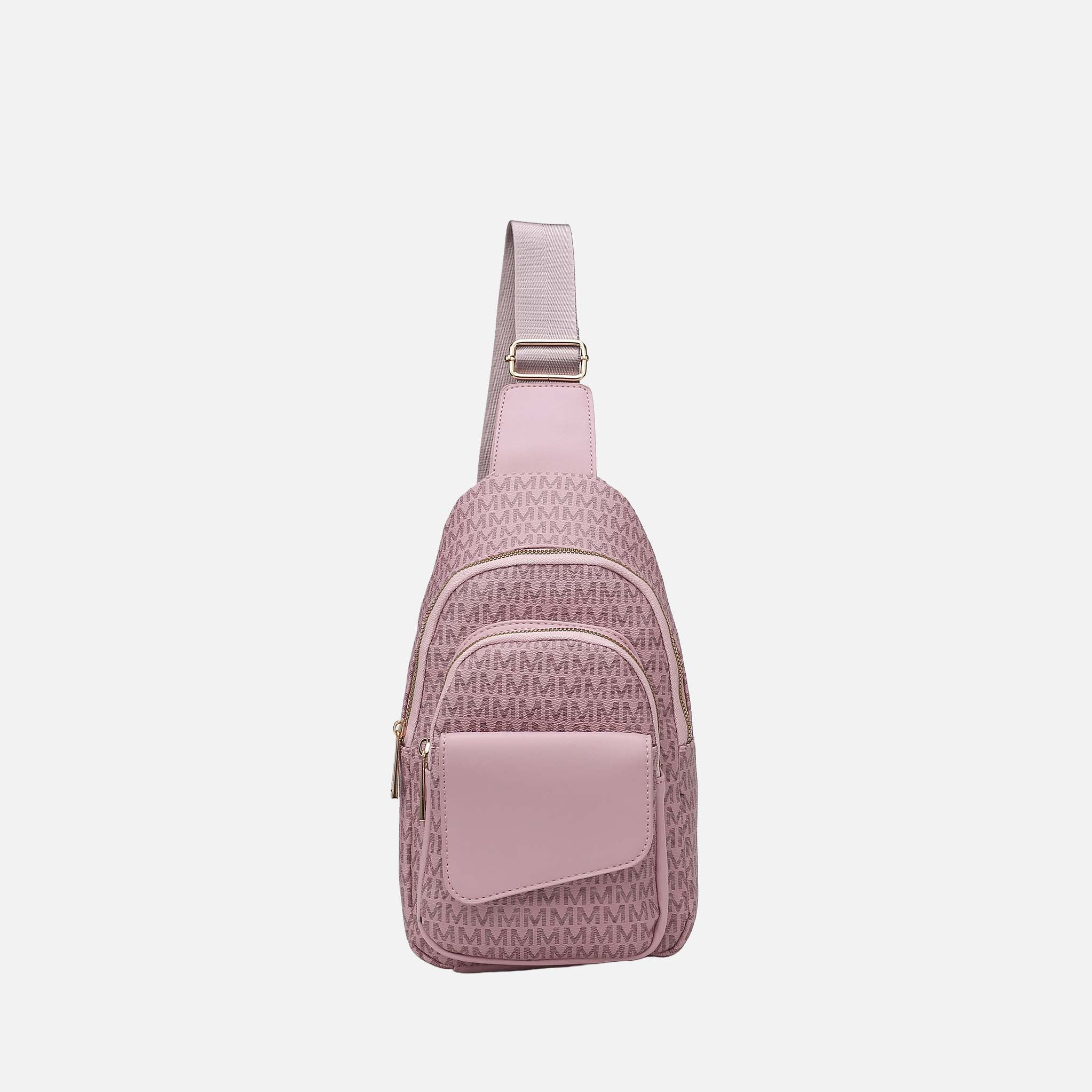 Mkf Collection by Mia K. - Kace Signature Sling Bag Tan view 8 (bag) - mkf collection bags, mkf collect - shop at us.meeeshop