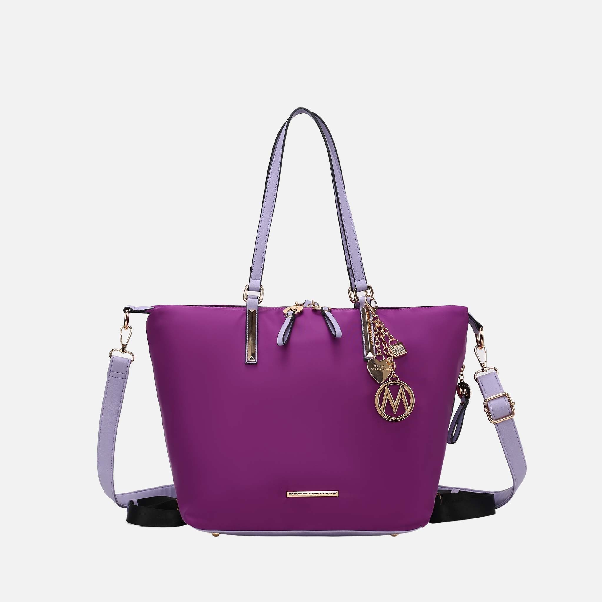 Mkf Collection by Mia K. - Layla Convertible Weekender Wine view 7 (bag) - convertible weekender, layla - shop at us.meeeshop