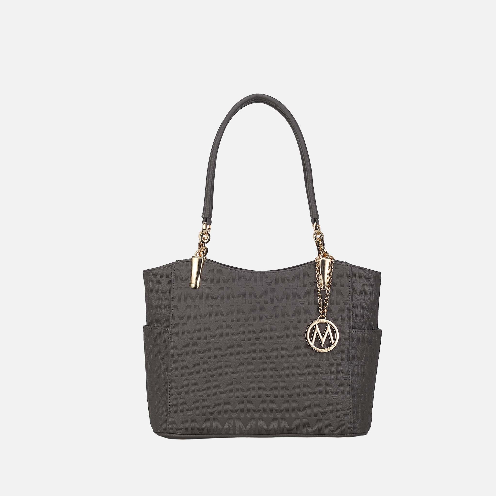 Mkf Collection by Mia K. - Malika Signature Shoulder Bag Mustard view 3 (bag) - mkf collection bags, mk - shop at us.meeeshop