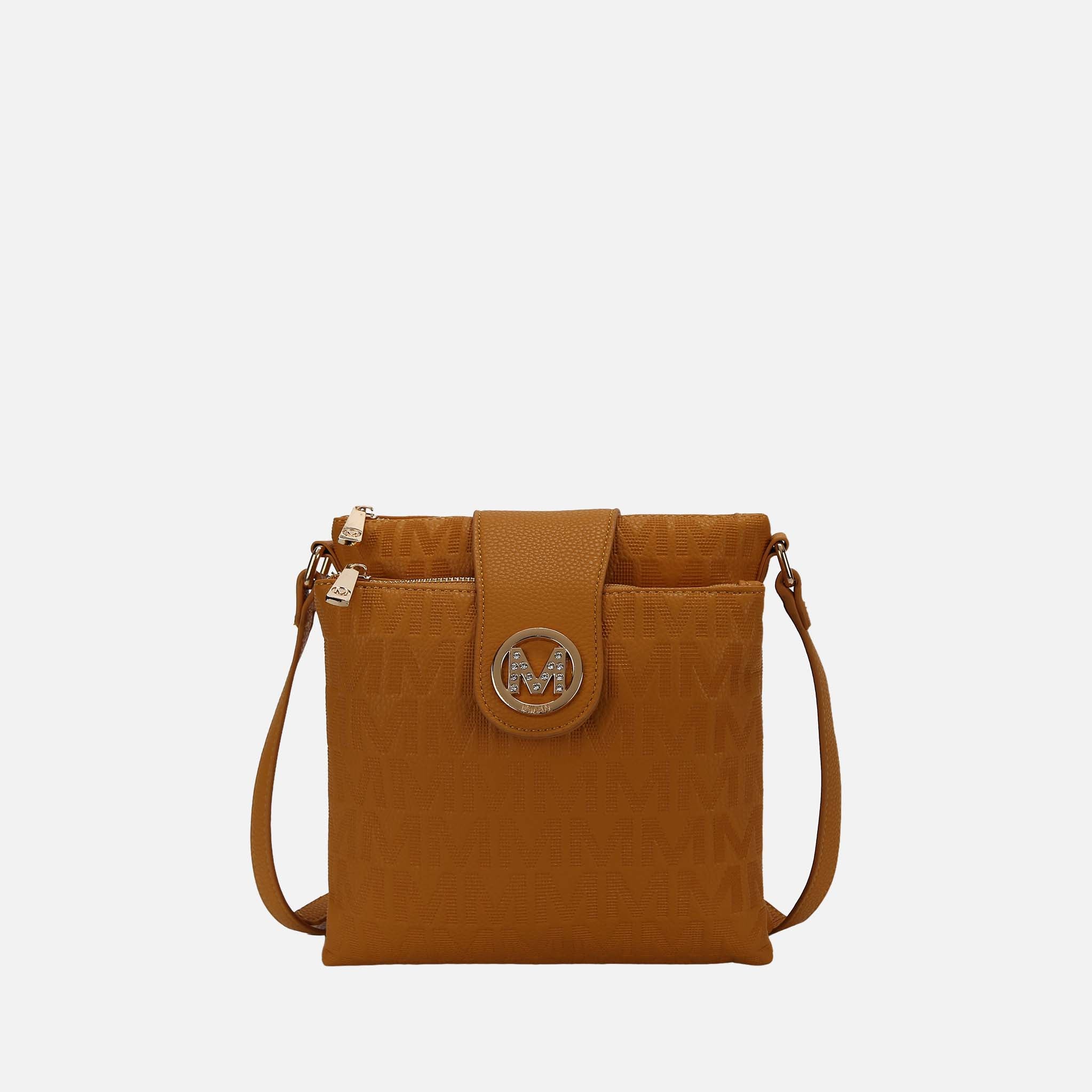 Mkf Collection by Mia K. - Marietta Signature Crossbody Bag Chocolate view 11 (bag) - mkf collection cr - shop at us.meeeshop