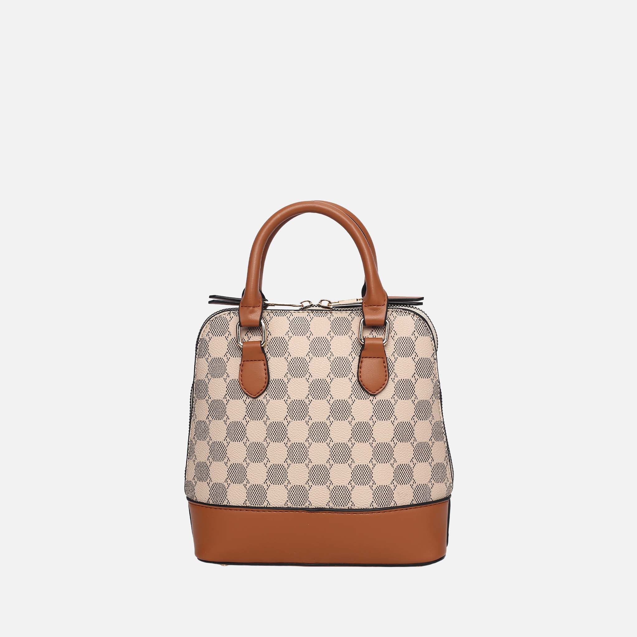 Mkf Collection by Mia K. - Marjorie Circular Print Satchel Bag Charcoal Grey view 3 (bag) - mkf collect - shop at us.meeeshop