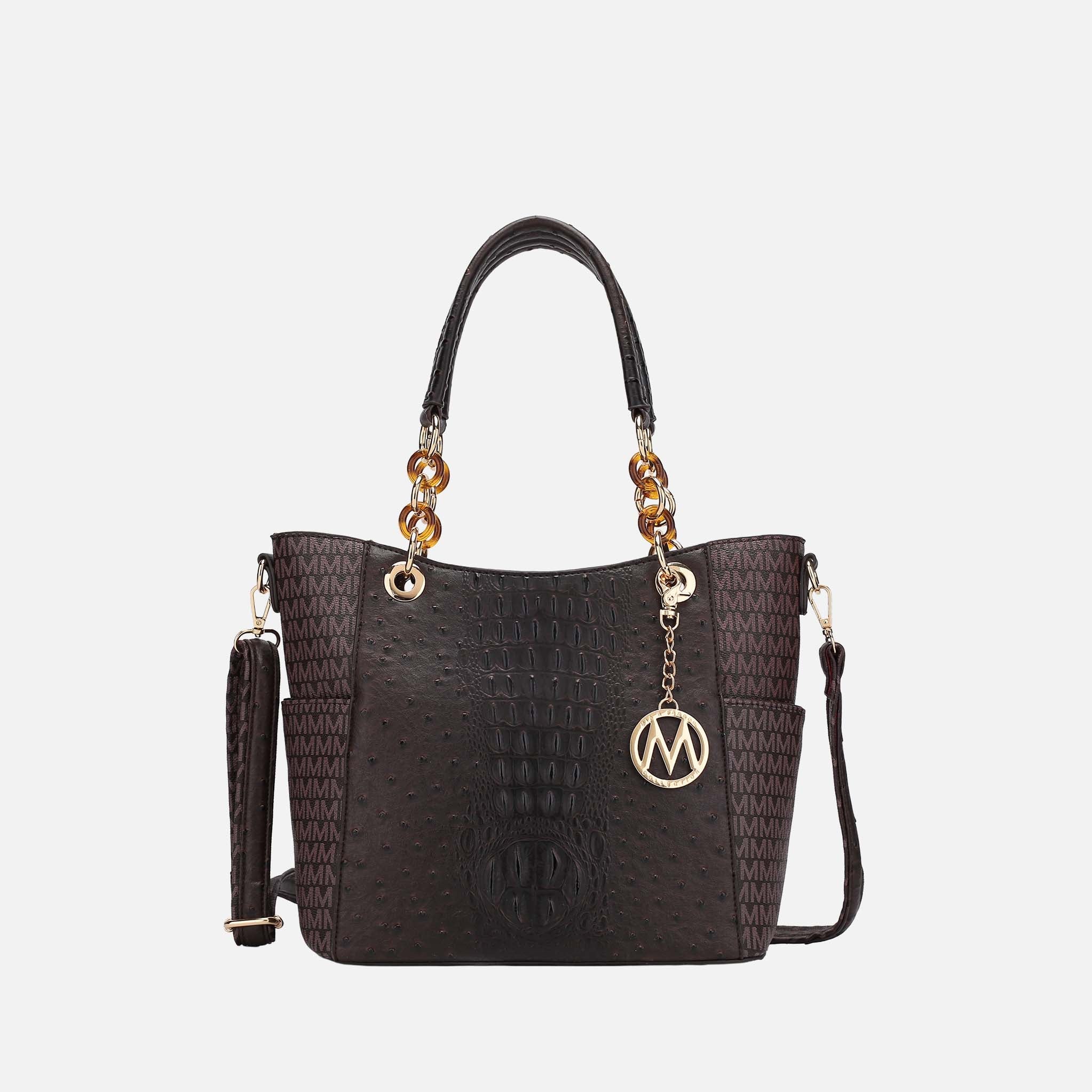 Mkf Collection by Mia K. - Miriam Signature Tote Bag Beige (bag) - mkf collection tote bag, mkf collect - shop at us.meeeshop