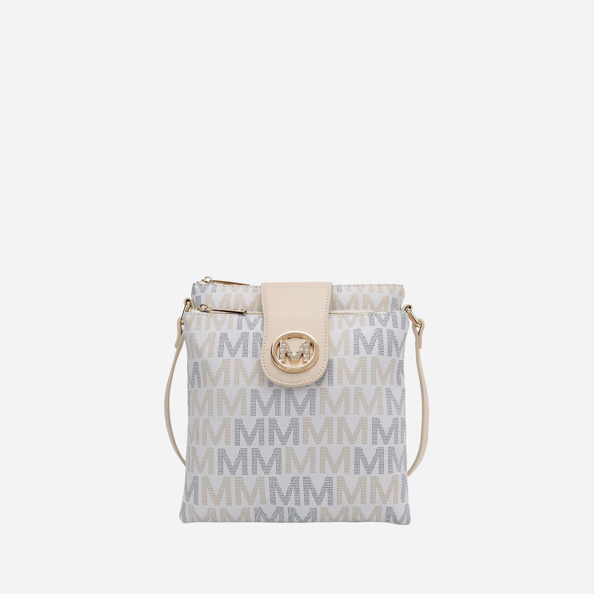 Mkf Collection by Mia K. - Nadien Signature Crossbody Bag Grey view 6 (bag) - mkf collection crossbody  - shop at us.meeeshop