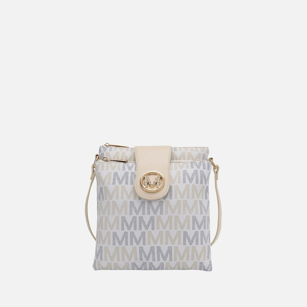 Mkf Collection by Mia K. - Nadien Signature Crossbody Bag Grey view 6 (bag) - mkf collection crossbody  - shop at us.meeeshop