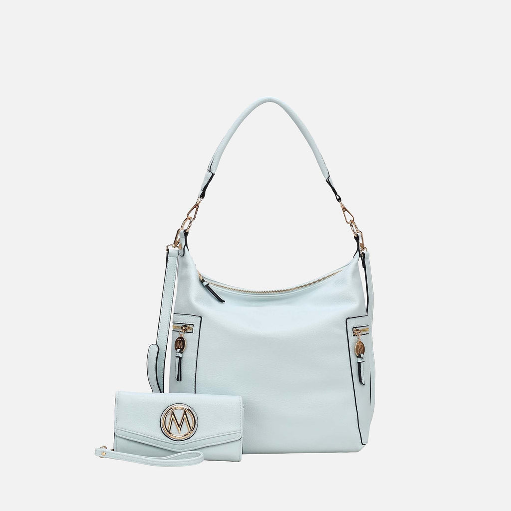 Mkf Collection by Mia K. - Ophelia Hobo Bag and Wallet Set Coffee view 7 (bag) - mkf collection bags, m - shop at us.meeeshop