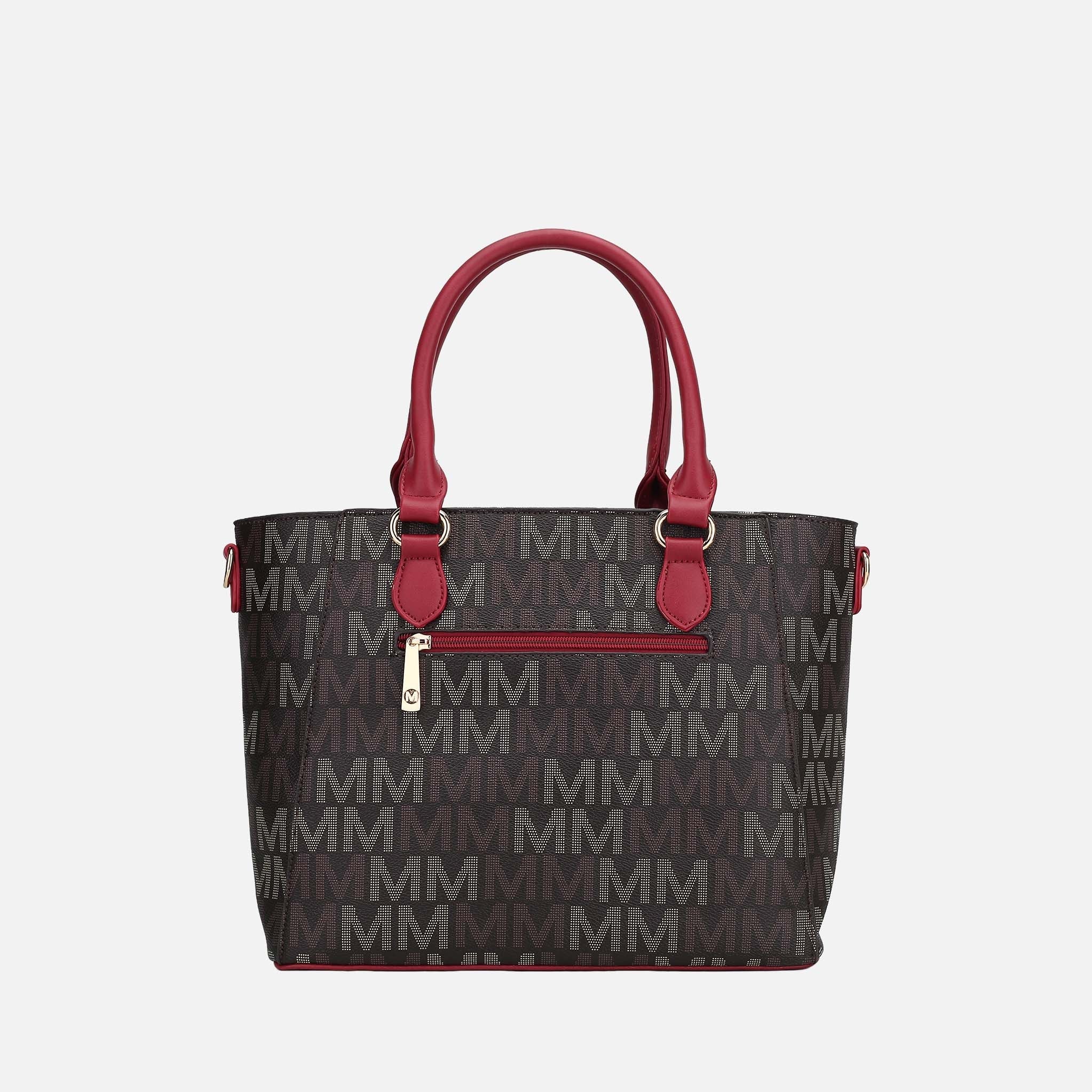 Mkf Collection by Mia K. - Siena Signature Tote Bag Tawny view 3 (bag) - mkf collection tote bag, mkf c - shop at us.meeeshop