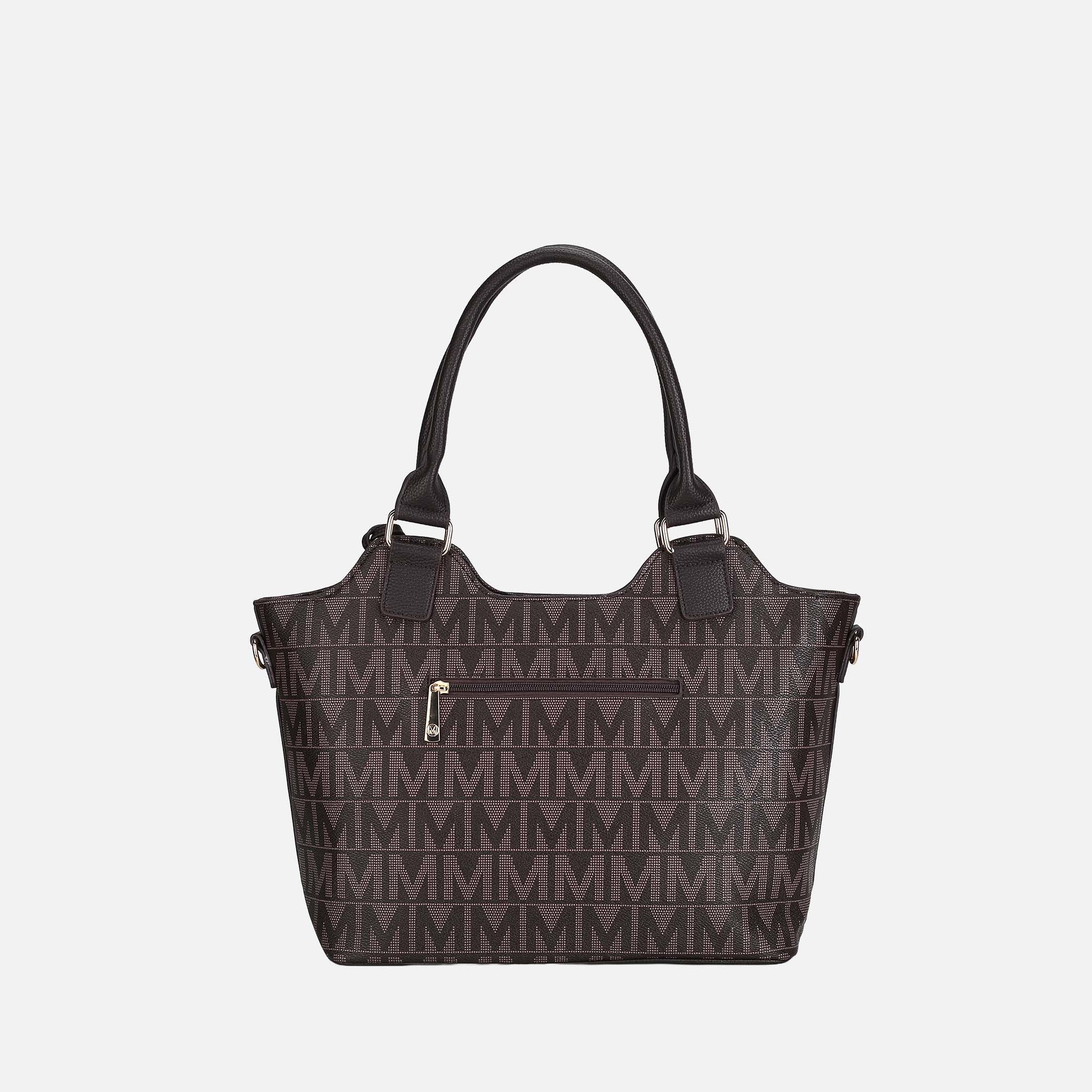 Mkf Collection by Mia K. - Thania Signature Tote Bag Burgundy view 3 (bag) - mkf collection tote bag, m - shop at us.meeeshop