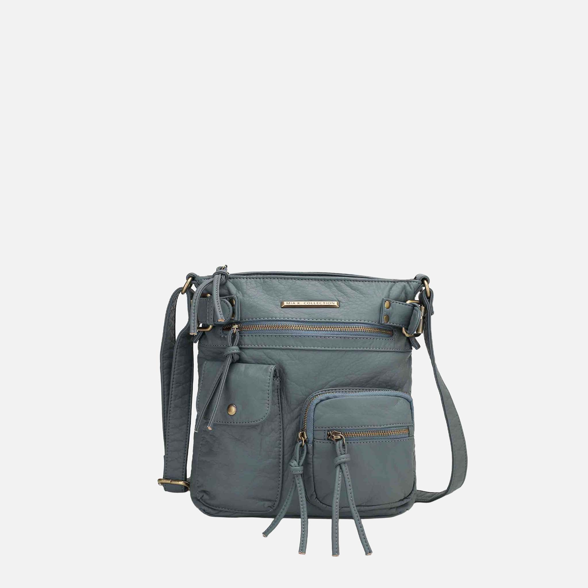Mkf Collection by Mia K. - Vintage Stiella Crossbody Bag Teal view 10 (bag) - mkf collection crossbody  - shop at us.meeeshop