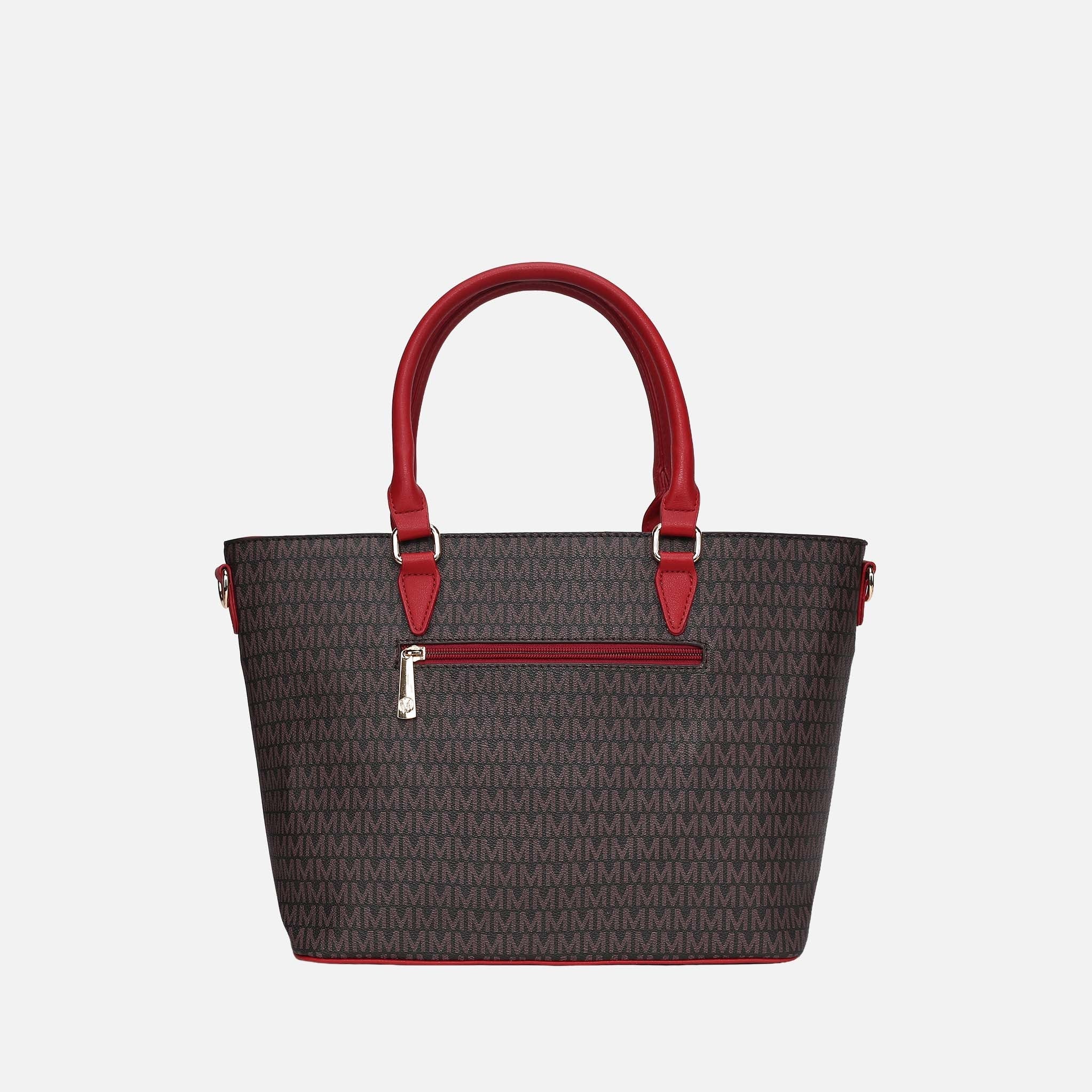 Mkf Collection by Mia K. - Yonah Signature Tote Bag Brown view 3 (bag) - mkf collection tote bag, mkf c - shop at us.meeeshop