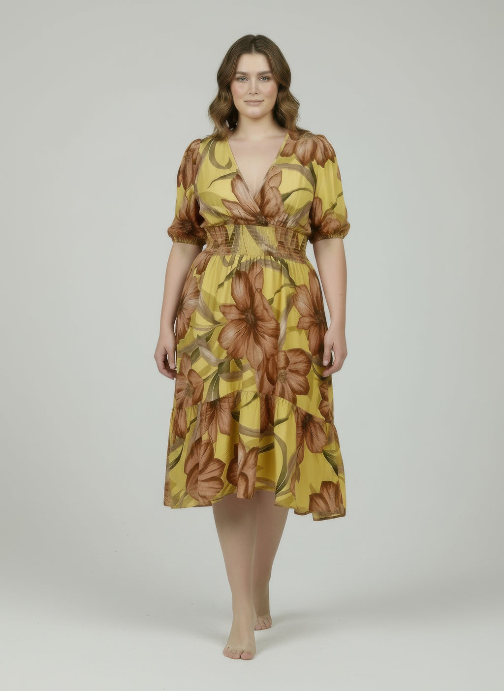 Mlle Gabrielle Floral Dress Yellow combo (dress) - mlle gabrielle dress vintage, mlle gabrielle dress s - shop at us.meeeshop