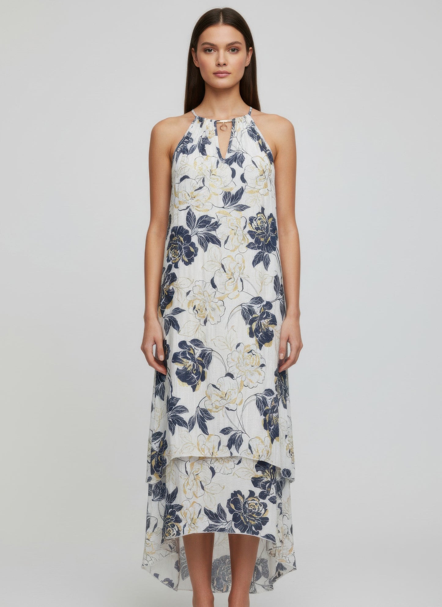 Mlle Gabrielle Floral Sleeveless Dress in Mustard combo - Mlle Gabrielle Dress
