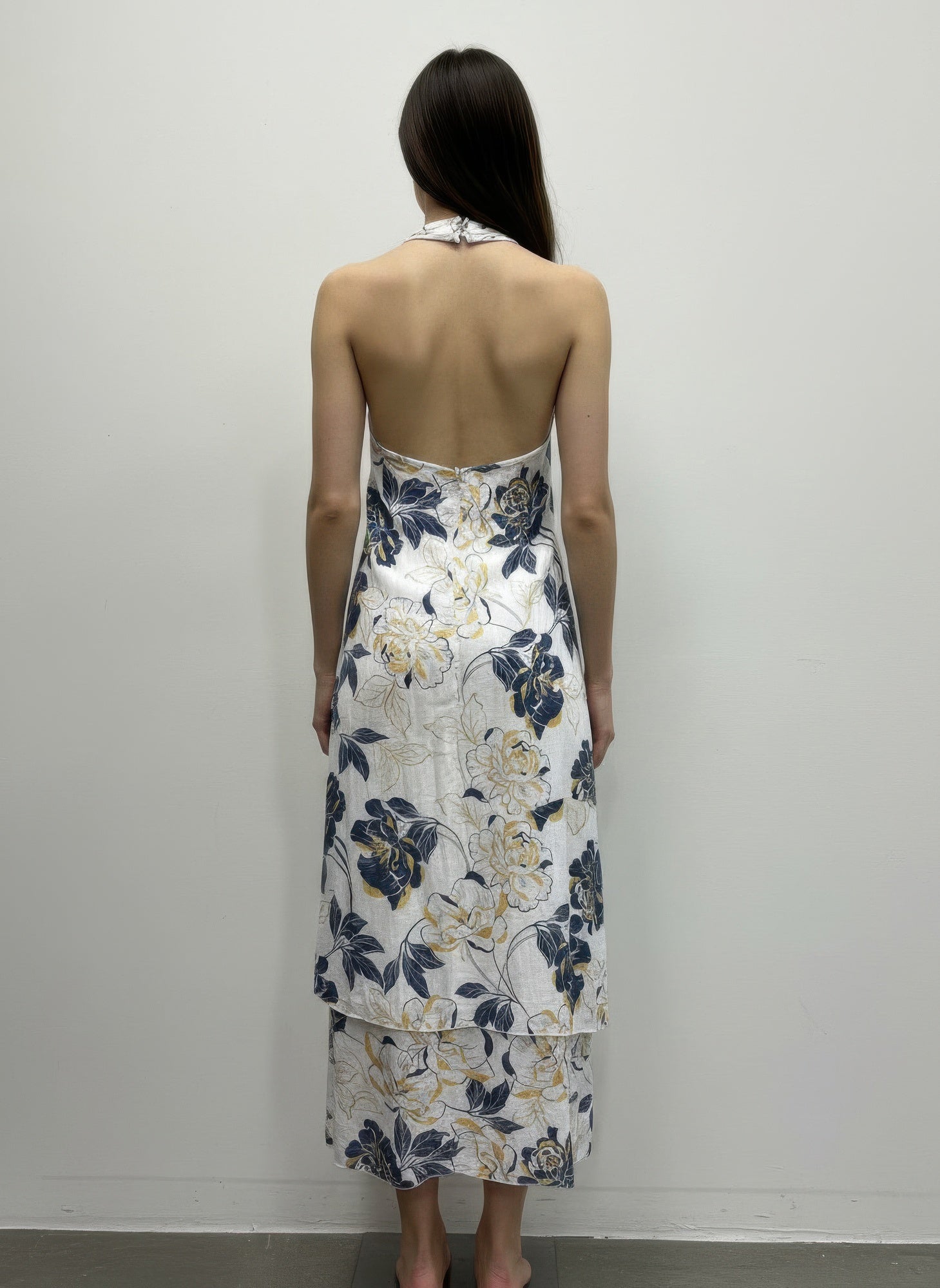Mlle Gabrielle Floral Sleeveless Dress in Mustard combo view 3 - Mlle Gabrielle Dress