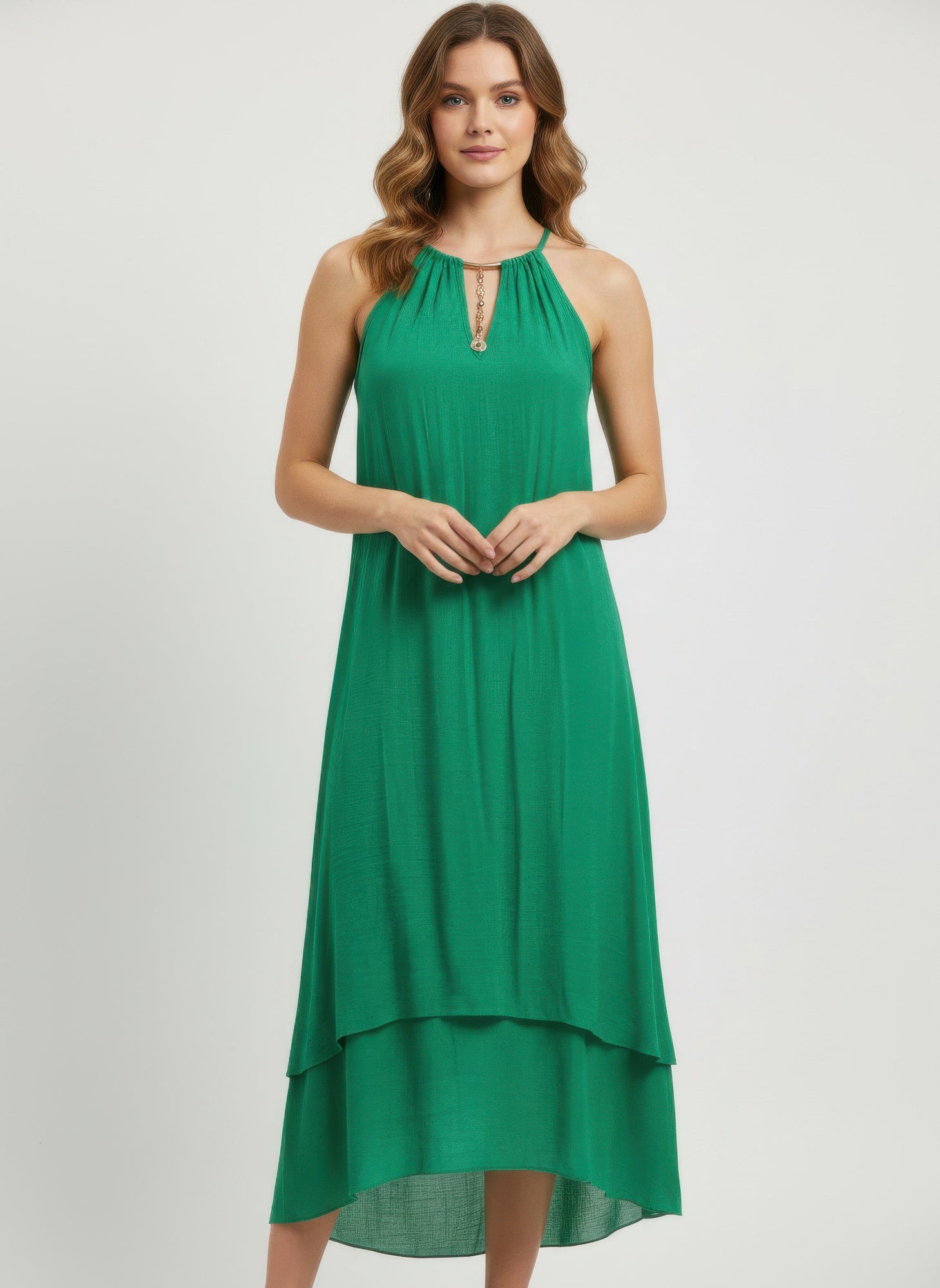 Mlle Gabrielle Solid Sleeveless Dress in Orange - Mlle Gabrielle Dress Vintage