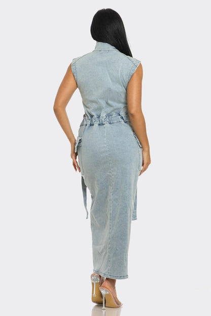 Modern Edge Denim Co-ord Dress - MeeeShop Women's Fashion