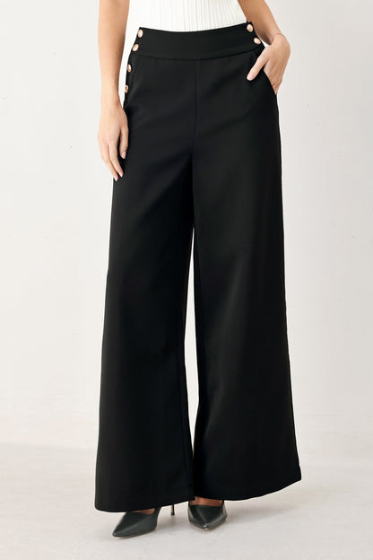 Modern Edge Woven Pants in BLACK view 4 (bottom)