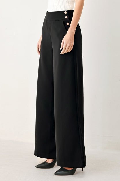 Modern Edge Woven Pants in BLACK view 5 (bottom)