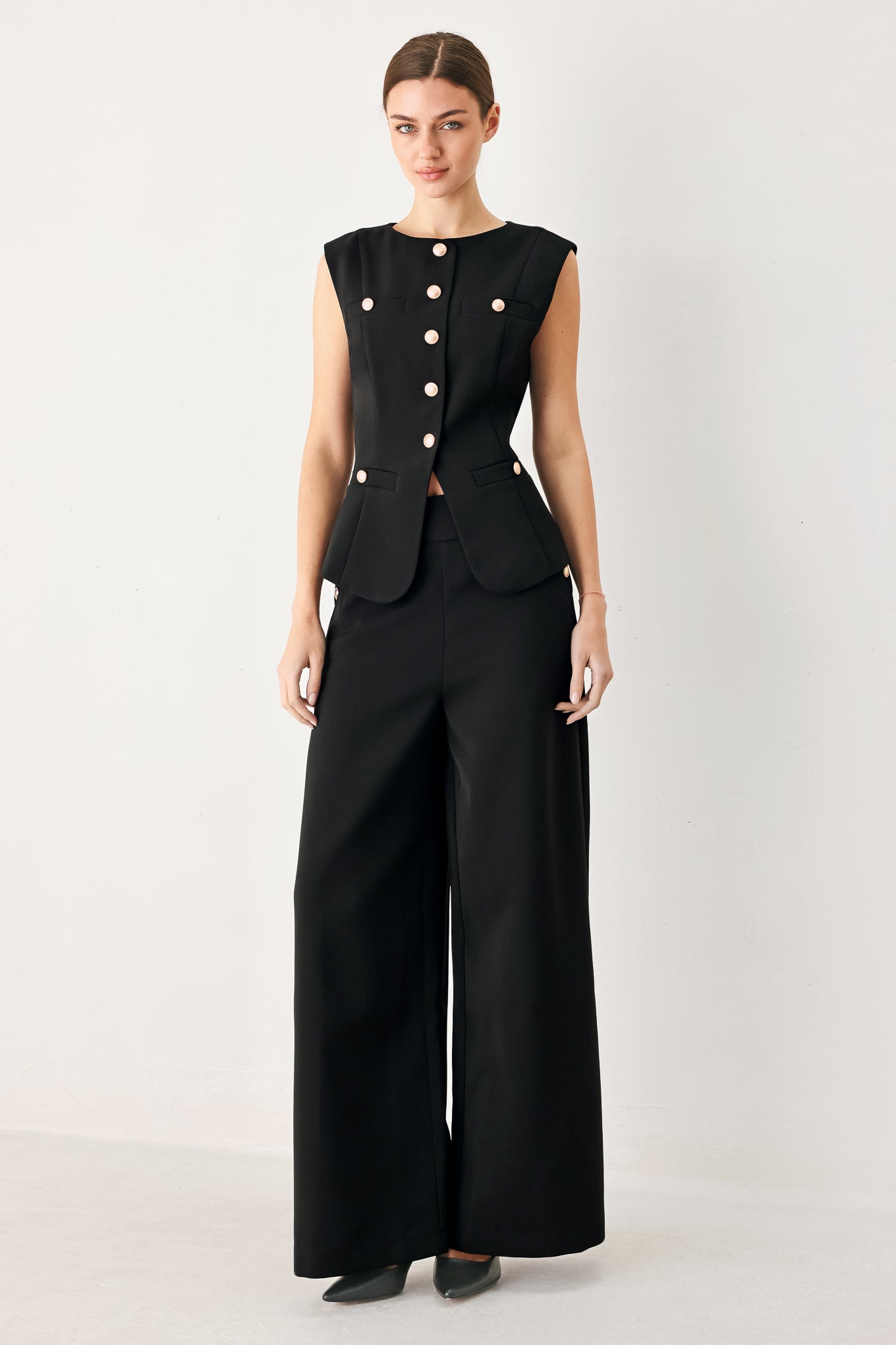 Modern Edge Woven Pants in BLACK view 6 (bottom)