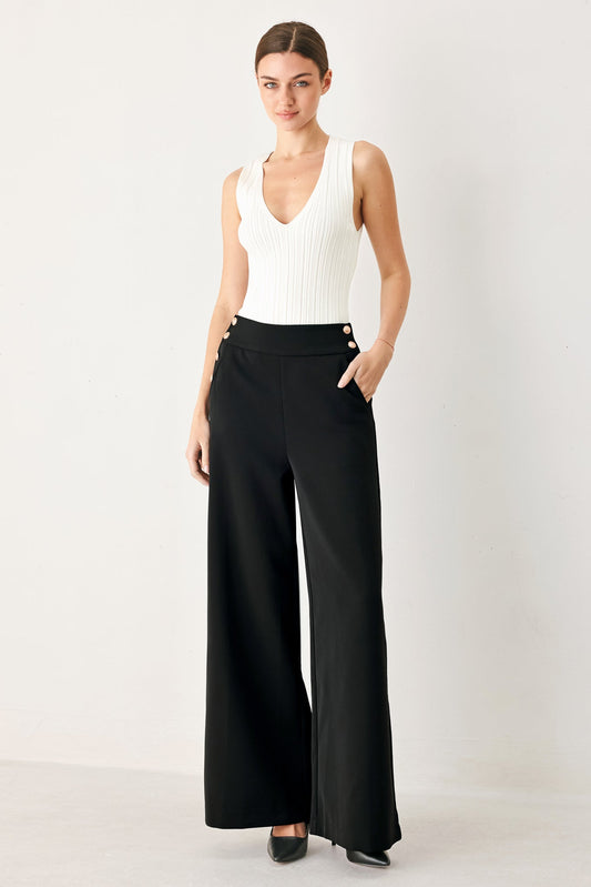 Modern Edge Woven Pants in OFF WHITE view 2 (bottom)