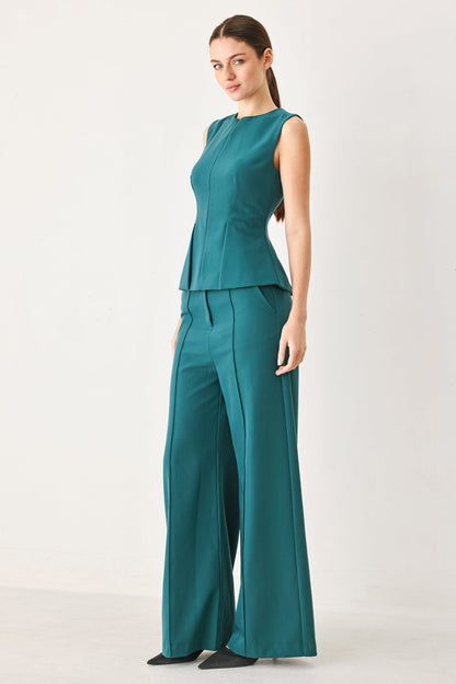 Modern Flow Woven Pants in DRIED ROSE view 4 - Modern Flowy Pants (bottom)