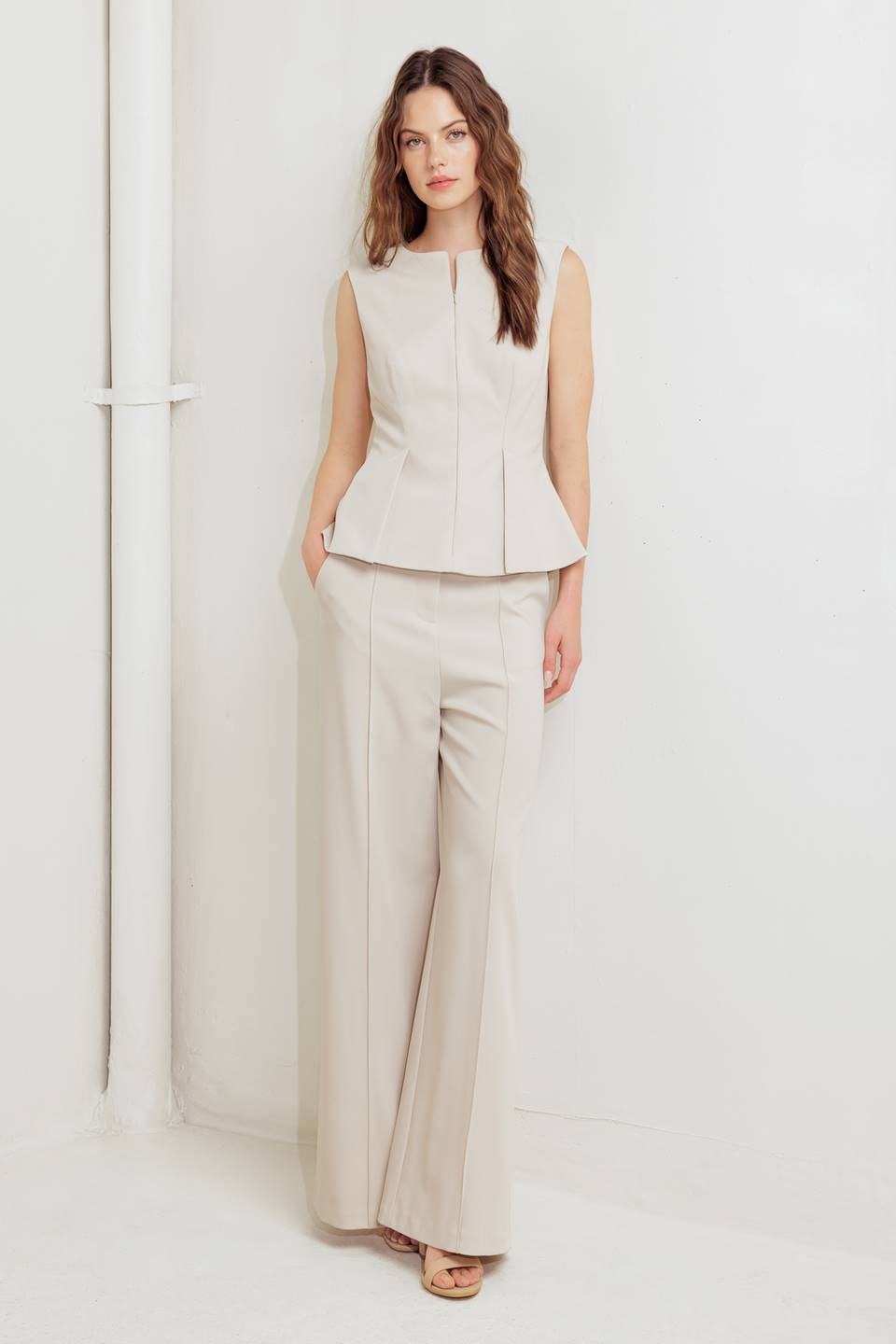 Modern Flow Woven Top view 14 - Flowy Top Modest