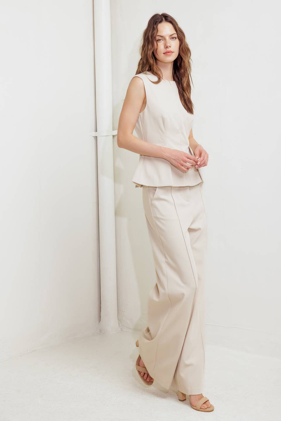 Modern Flow Woven Top view 17 - Flowy Top Modest