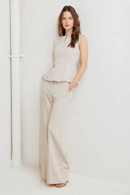 Modern Flow Woven Top view 18 - Flowy Top Modest