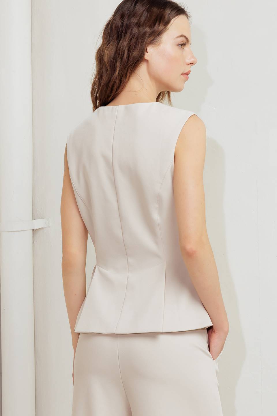Modern Flow Woven Top view 19 - Flowy Top Modest