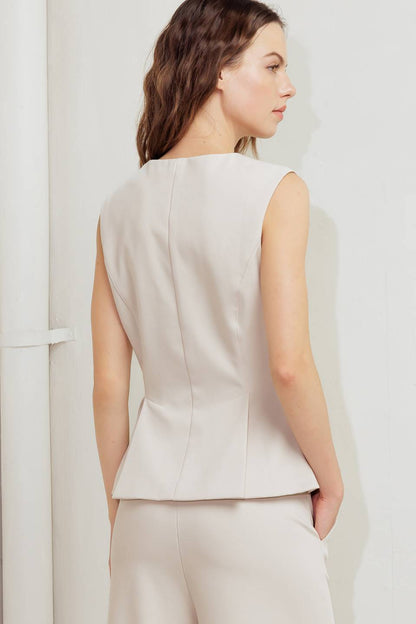 Modern Flow Woven Top view 19 - Flowy Top Modest