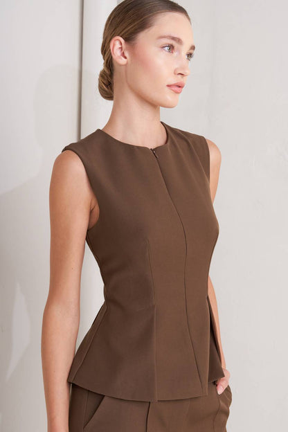 Modern Flow Woven Top view 21 - Flowy Top Modest