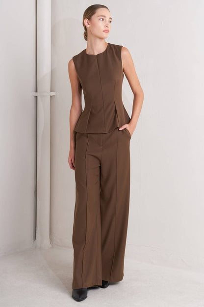 Modern Flow Woven Top view 22 - Flowy Top Modest