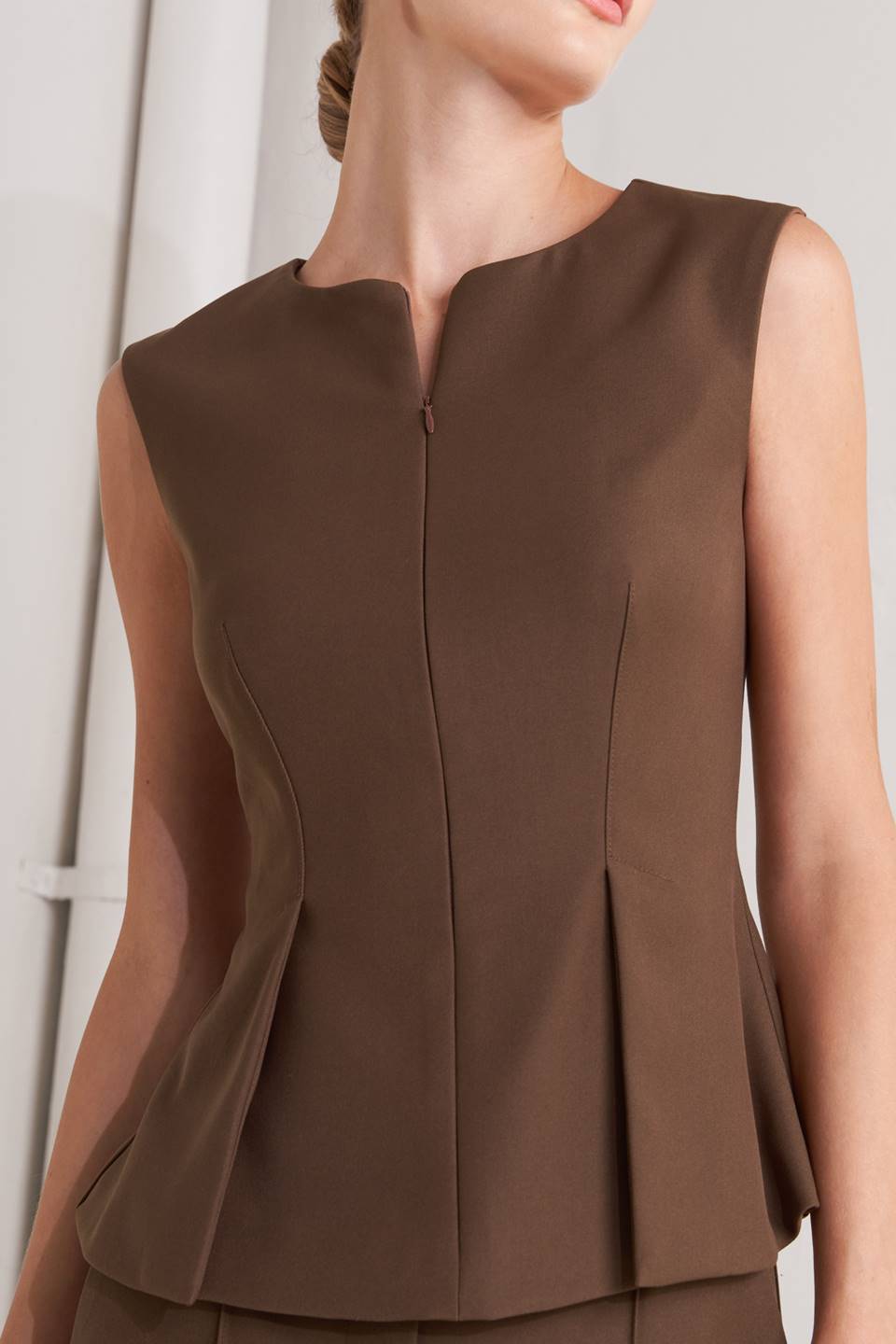 Modern Flow Woven Top view 23 - Flowy Top Modest