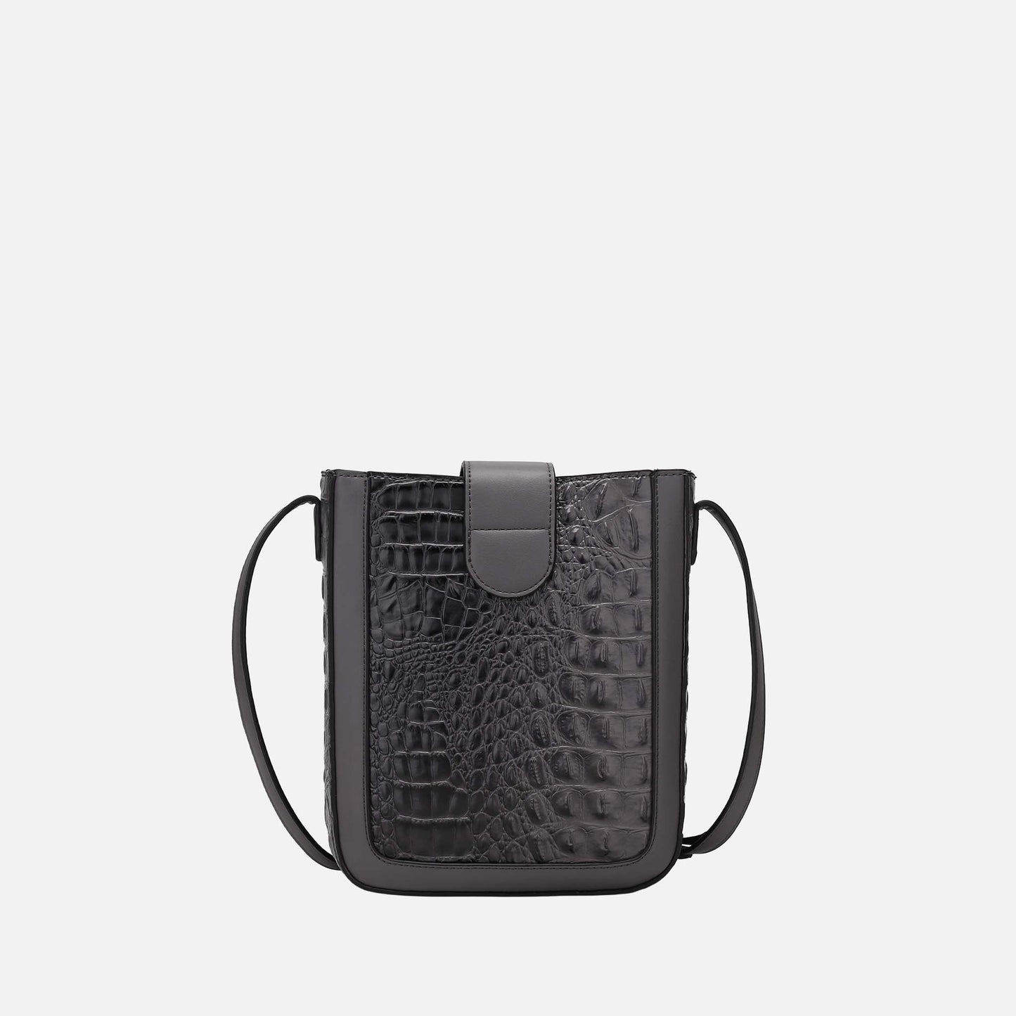 Molly Crossbody Bag in Croco Black view 2