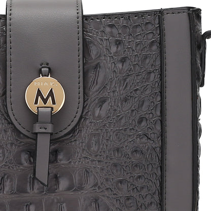 Molly Crossbody Bag in Croco Cognac view 4