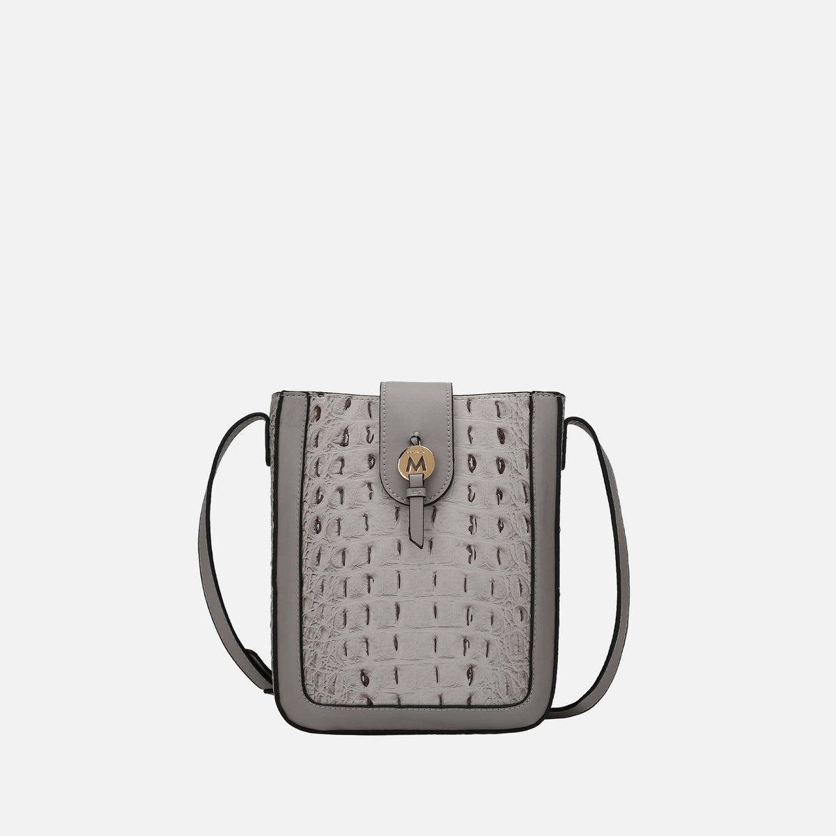 Molly Crossbody Bag in Croco Fuchsia view 9