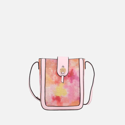 Molly Crossbody Bag in Croco Light Grey view 6