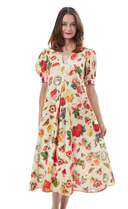 Montauk Dress Botanical Floral in L view 4 - Floral Dress