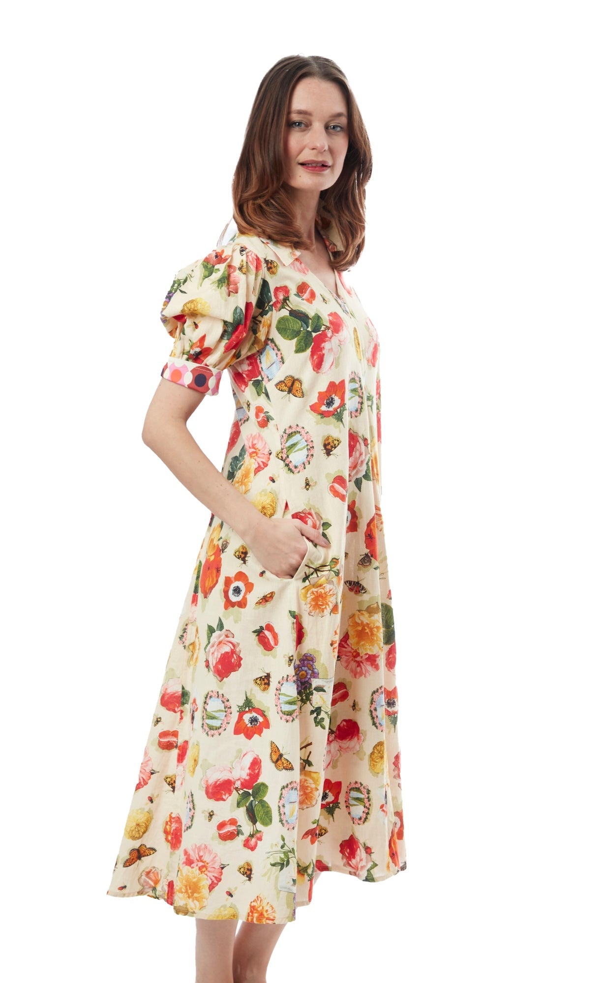 Montauk Dress Botanical Floral in M view 3 - Floral Dress