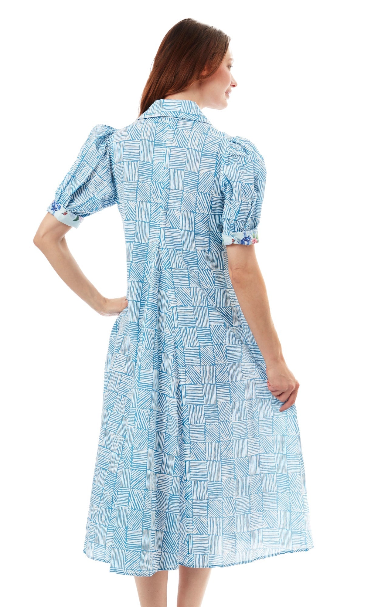 Montauk Dress Turquoise White Criss Cross view 8 - Cross Dress